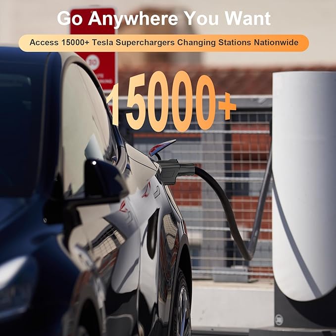Upgraded for Tesla Supercharger Adapter, for NACS to CCS Adapter Max 500A 1000V, Compatible with R1T R1S R2 R3 EVs, Compatible with GM EVs