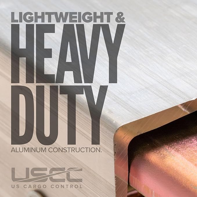 US Cargo Control E Track Load Bar 93"-103", 3,000 LBS Working Load Limit, Adjustable Aluminum Load Bars for Semi Trailers & Box Trucks, Shoring Beam or Decking Beam with Side Flat Latch