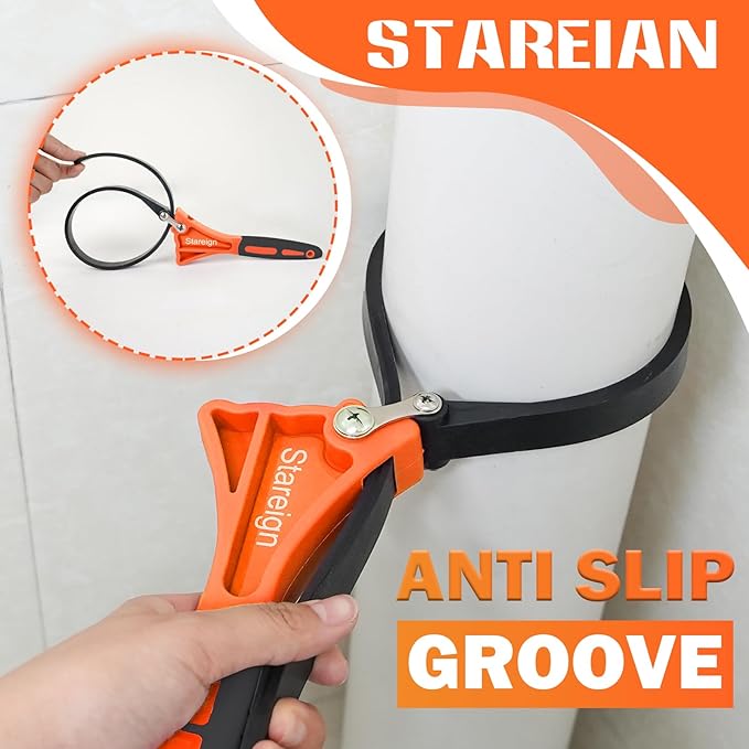 2-Pack Rubber Strap Wrench,Oil Filter Wrench Diameter 4" and 6" Heavy Duty Adjustable Blet Wrench for Jar Opener,Water Filter,Plumbing,Sink,Faucet