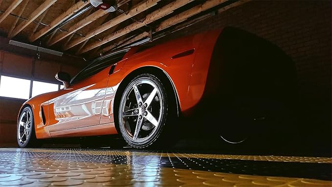 Big Floors RaceDeck CircleTrac, Interlocking Non-Slip Garage Flooring Tile, Durable, Modular, Heavy-Duty Copolymer, Easy Install (Beige, 24 Pack of 12 x 12" Tiles)