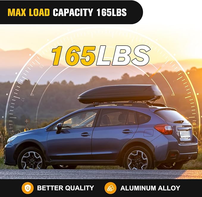 Nilight Roof Rack Cross Bars Fit for Subaru Forester 2014 2015 16 17 18 19 20 21 22 2023 Aluminum Heavy Duty Rails Crossbars with Rubber Pad for Rooftop Cargo Carrier Kayak(Only Fit Raised Side Rails)