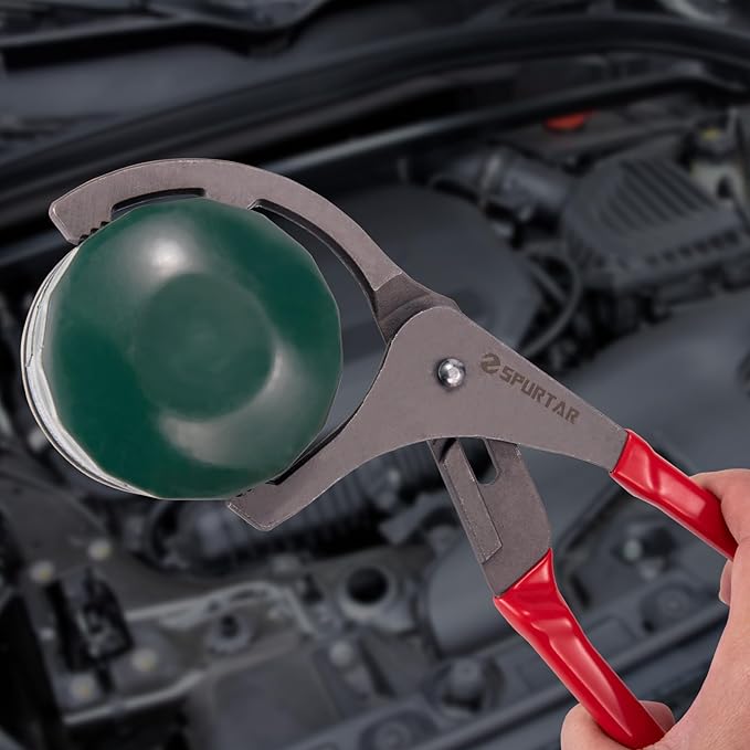 Spurtar Swivel Oil Filter Wrench Set of 7, Adjustable Wrench 2-3/4" to 5-1/4" (70-133mm), 9" & 12" Universal Oil Filter Pliers, 3-Jaw Oil Filter Removal Tool for 4S Shop Auto Repair Mechanic DIY