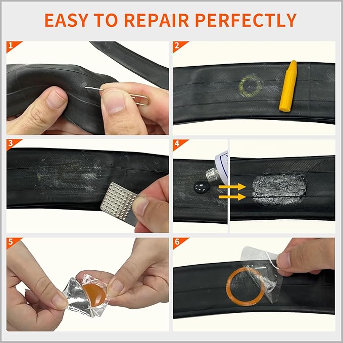 PAX 48 Pcs 50mmØ Round Inner Tube Patches, Puncture Flat Tire Repair Patch for Car, Truck, Tractor, Agricultural Vehicles, Motorcycle, BMX, ATVs, River Floating, Inflatable Rubber