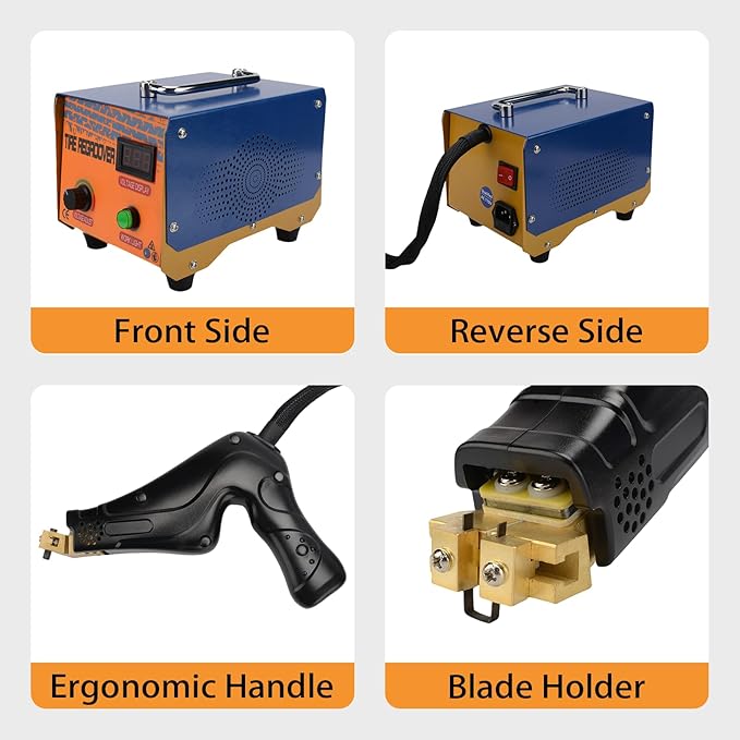 1000W Professional Portable Tyre Regroover with 20 Blades, Electric Digital Rubber Tire Engraving Machine, Off-Road/Truck Car Rubber Tyre Grooving Device, Tool for the Tread Pattern, Retread Old Tire