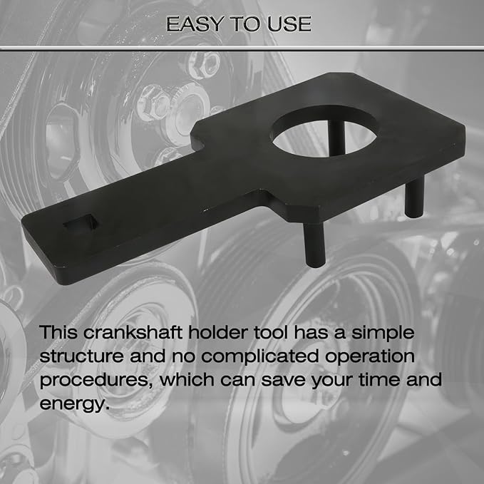 Crankshaft Pulley Holding Tool Crankshaft Vibration Harmonic Damper Holder Tool Crankshaft Wrench Crankshaft Holding Tool for VW Routan Dodge Chrysler Ram 3.6L replace 10198A