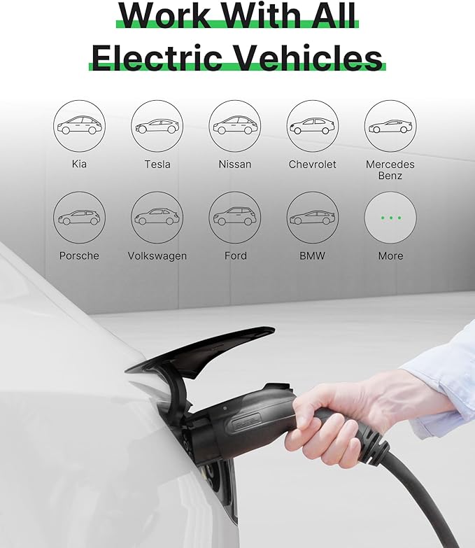 Autel Level 2 EV Charger 40 Amp Home Smart AI Electric Vehicle (EV) Charger, Wi-Fi and Bluetooth Enabled EVSE, with in-Body Holster and 25-Foot Cable NEMA 14-50 Plug(Dark Gray)