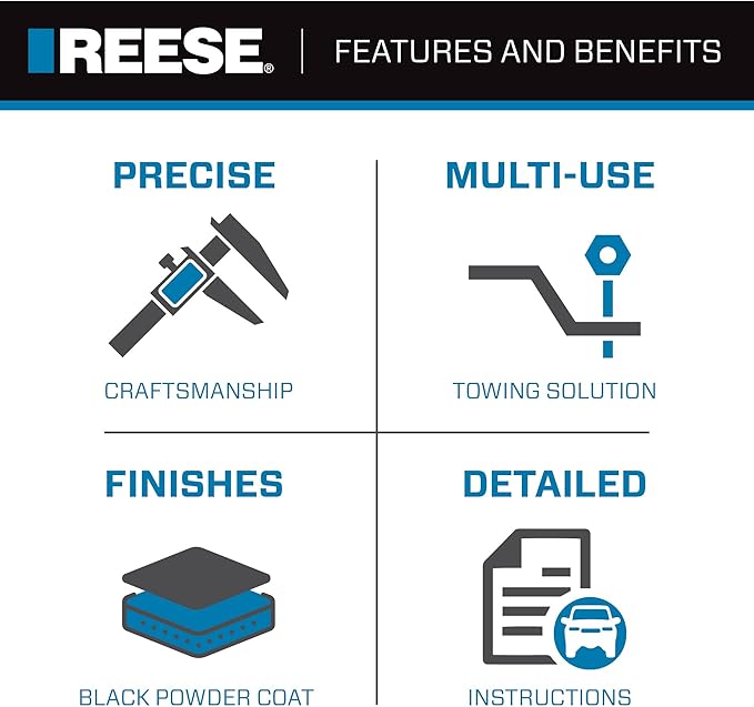 Reese 49913 Integrated Sway Control Weight Distribution Kit For Trailer , 11,500 lbs. Capacity, Shank Included.