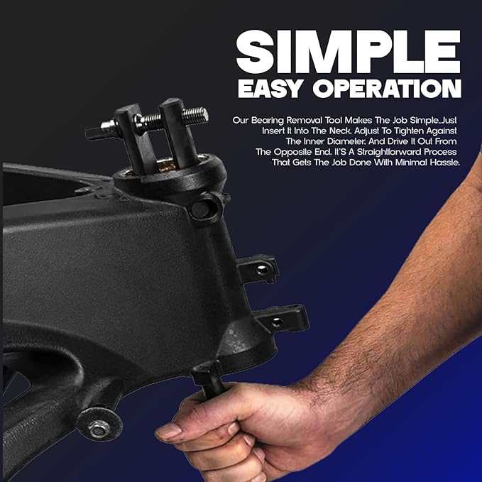 Motorcycle Steering Stem Bearing Race Removal Tool,Neck Bearing Race Puller,Bearing Puller,Bearing Removal Tool for 1-1/8in to 2-5/8in ID Races