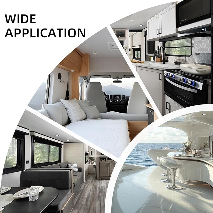 RV Puck Light, LED Recessed Ceiling Light, 12V RV Lighting Interior, Ultra-Thin Camper Lighting Fixtures, High Brightness for RV Motorhome Boat