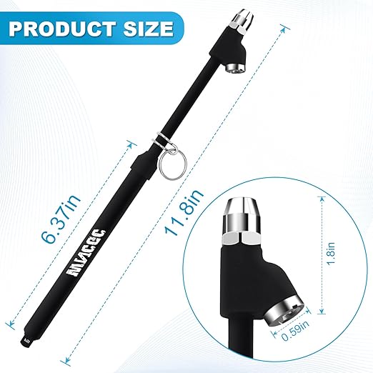 Tire Pressure Gauge 10-150 PSI, Heavy Duty Air Gauge Tire Pressure with Two Side Aluminum Scaleplate, Dual Head Truck Tire Gauges for Tire Pressure, 2 Pack