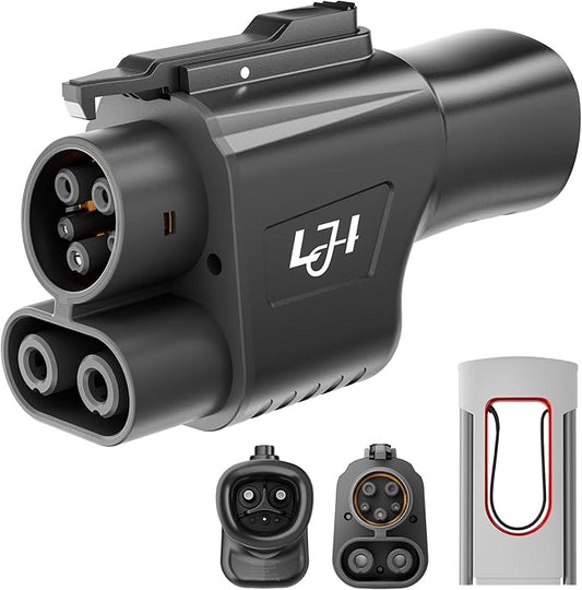 NACS to CCS1 Adapter for Tesla Supercharger V1/V2/V3/V4 - Compatible with Ford F-150 Lightning, GM, Rivian R1T/R1S, Hyundai, Kia, Volvo EVs - 500A 250kW Fast Charging, All-Weather