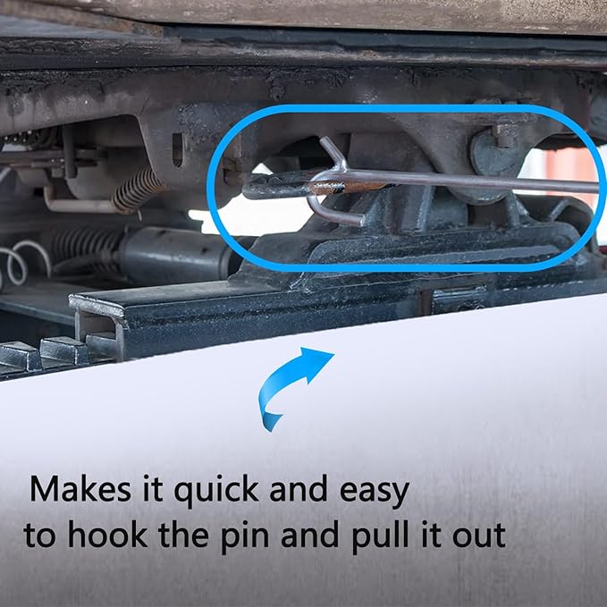 5th Wheel Pin Puller,Portable Stainless Steel Type S-Hook 32 inch,1pack