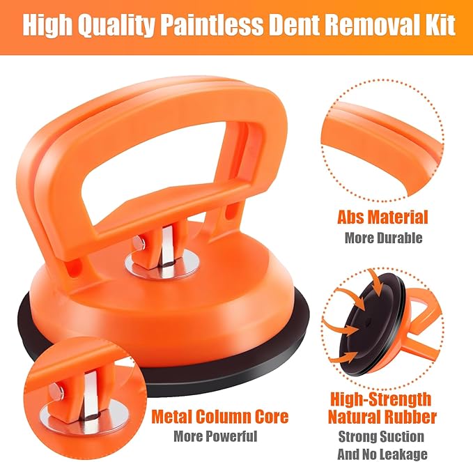 Dent Puller,7 Pack Car Dent Puller Kit,Car Dent Remover Tool for Car,Paintless Dent Removal Kit,Hail Dent Removal Kit,Dent Puller Suction Cup for Dent Remover,Glass,Screen,Moving (Large