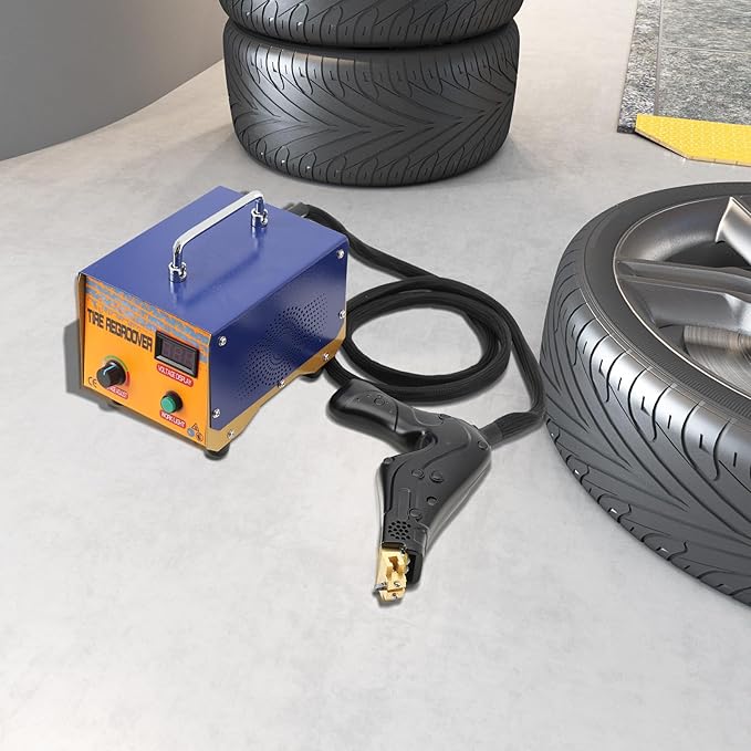 1000W Tire Groover Machine, 110V Rubber Tire Regroover Machine Tire Grooving Tool Iron Tire Groover Cutter with 20 pcs Blades Tire Groover Heated Machine for Rubber and Tires