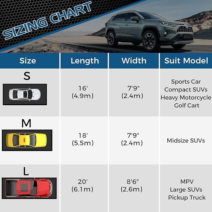 Waterproof Garage Floor Mat for Under Car, 8'6"x20' Heavy Duty Containment Mat with Free Floor Squeegee, Protects Garage Floor from Snow, Slush, Water, Mud and Oil