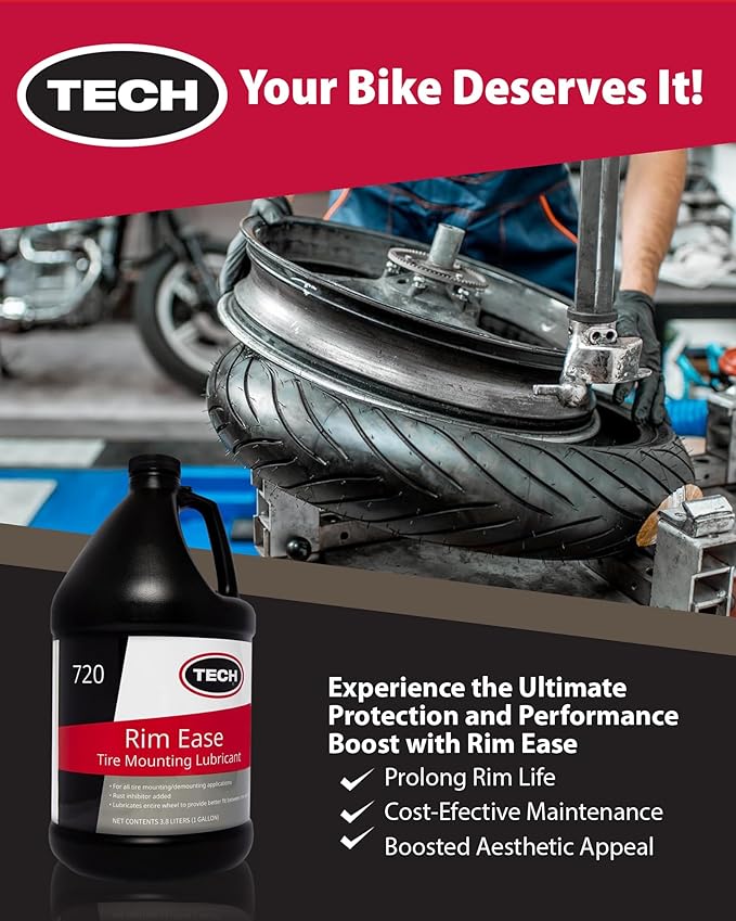 Rim Ease - Makes Mounting and Demounting Tires Fast and Easy, Petroleum and Silicone Free Formula Provides Excellent Lubricity, 1-Gallon