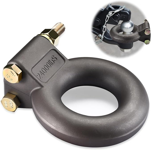 Pintle Hitch Lunette Ring, Forged Steel Pintle Hitch with Lunette, Tow Eye - Trailers and Towing Accessories