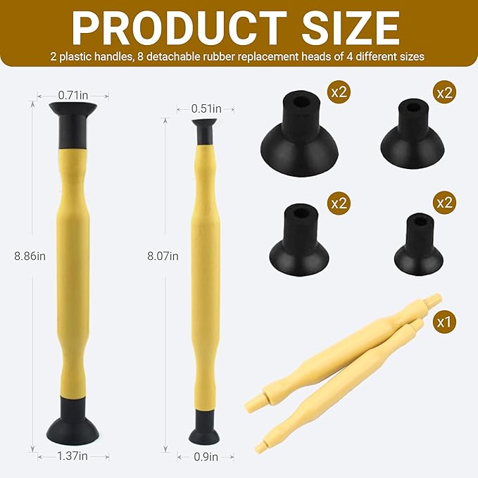 Valve Lapping Kit with 8 Suction Cups – Engine Valve Grinder Tool for Cars, Motorcycles, Small Engines, Lawn Mowers & More – Durable Handle for Easy DIY Engine Repair