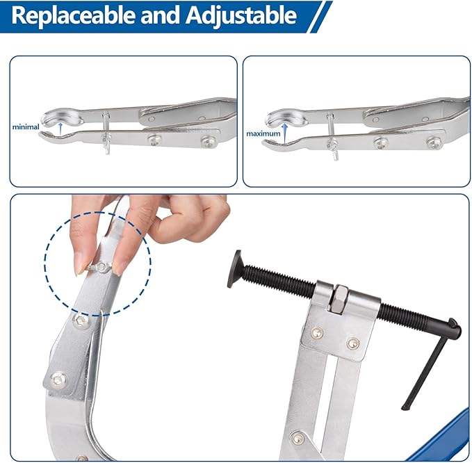 8inch Valve Spring Compressor, Valve Spring Compressor Tools, Valve Compressor Tool, Multi-Function Spring Pulling and Dismantling Tool, Suitable for Most Cars