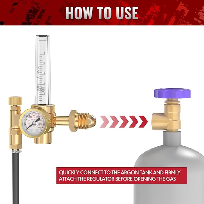 bestarc Argon/CO2 Mig Tig Flow Meter Gas Regulator Gauge Welding (ARG-2)