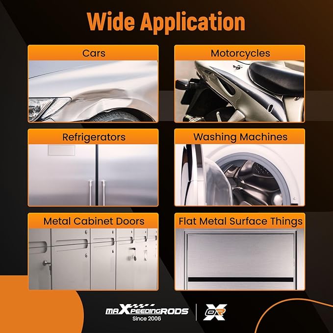 maXpeedingrods Car Dent Puller Dent Removal Kit, Auto Body Paintless Dent Repair Tool, Pops a Dent Remover Kit with Golden Lifter, for Car Dent Repair Metal Surface Dent Removal, 65 PCS