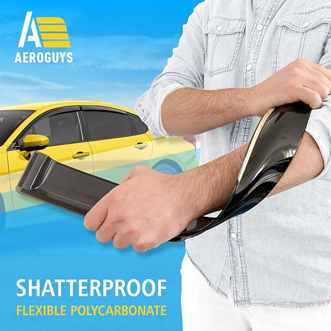 Extra Durable Window Deflectors Tape-On Window Visors Rain Guards Fit for Acura Integra 2023-2026 Hatchback, Sun Visors, Wind Vent for Shades, Exterior Car Accessories - 4 pcs. AG0881