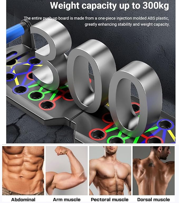 Home Workout Equipment Multi-Functional Pushup Stands System Fitness Floor Chest Muscle Exercise Professional Equipment Burn Fat Strength Training Arm Men & Women Weights