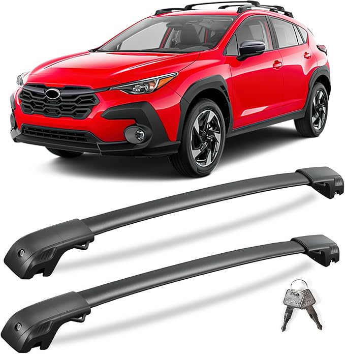 KINGGERI 300lbs Roof Rack Cross Bars Compatible with Subaru crosstrek 2024-2026 Limited/Premium/Sport (Not for Wilderness) with Raised Side Rails, Lockable Aluminum Roof Rails Crossbars Luggage