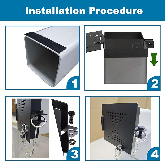 2 Pack RV Bumper End Cap, Premium Steel RV Bumper Cap, Fits Standard 4-Inch Square Camper Bumpers, No-Insect Vent Holes, Secure Sewer Hose Storage, Travel Trailer Must-Have