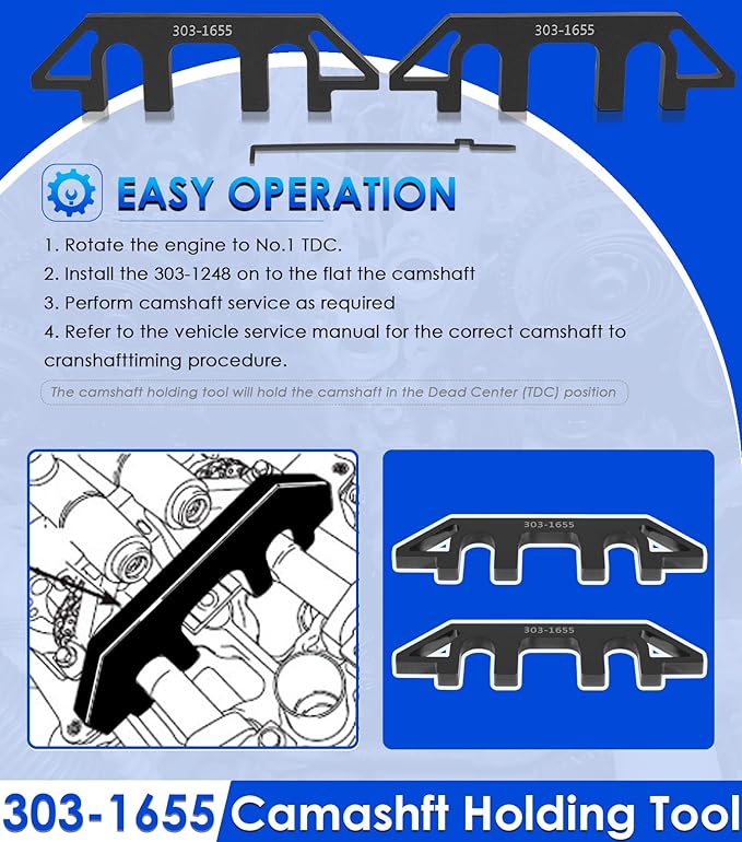 303-1655 Camshaft Holding Alignment Timing Tool for Ford 3.5L EcoBoost Upgraded GT F-150 Expedition Lincoln Navigator, with 303-1530 Chain Tensioner