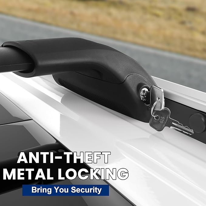 FLYCLE 220lbs Roof Rack Crossbars Fit for 2016-2019 Explorer with Anti-Theft Lcok, Aluminum Heavy Duty Cross Bars Rooftop Luggage Kayaks Bicycles Snowboard Canoe Carrier Cargo Bag