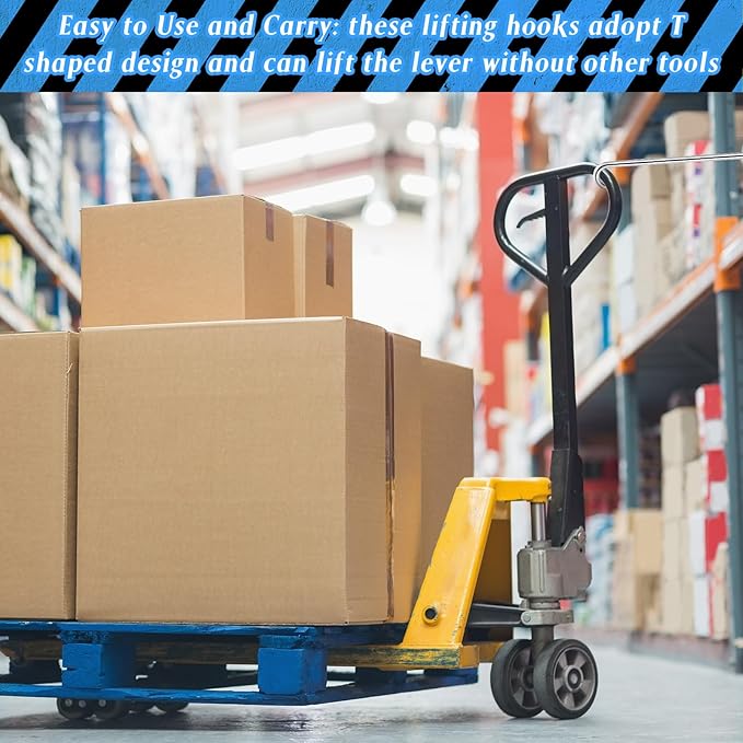 Zonon 12 Pack 31" Fifth Wheel Puller 5th Wheel Pin Puller for Semi Truck Cotter Spring Pulling Tool Solid Steel Dock Hooks Portable Type Lifting Hook for Pulling Storm Drain Manhole Covers (Sliver)