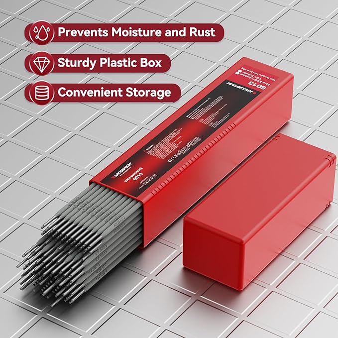 ARCCAPTAIN E6013 Welding Rod 1/8" 10LB Carbon Steel Welding Sticks Electrodes, Welding Rods ARC Welding Equipment