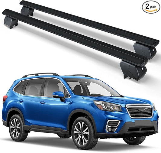 Heavy Duty 300 LBS Roof Rack Cross Bars Compatible with 2014-2025 Subaru Forester with Side Rails, Lockable & Adjustable Rooftop Top Luggage Crossbar Cargo Carrier SUV