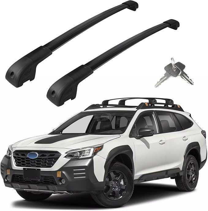 Roof Rack Cross Bars Compatible with Subaru Outback Wilderness 2022-2026, Adjustable Aluminum Heavy Duty 300 LBS Anti-Theft Lock Cargo Carrier Rooftop Crossbar Accessories for Bike, Snowboard, Luggage