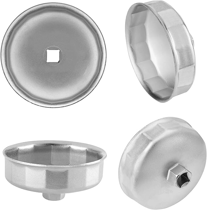 Jetech Oil Filter Cap Wrench 93mm x 15 Flute, Cartridge Type Socket Removal Tool with 15 Flutes and 93mm Inner Diameter compatible