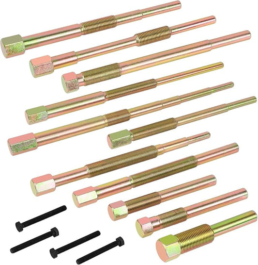 Professional Clutch Puller Tool Kit Set of 13 Models and Sizes Fit for Golf Cart, Kawasaki Mule, Arctic Cat ZR, Can-Am Maverick X3, Polaris RZR & Removal Clutch Alignment Puller Tools Kit Set