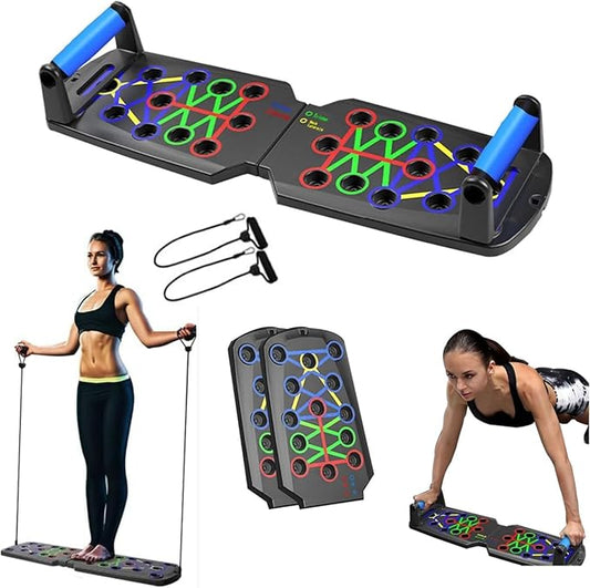 Home Workout Equipment Multi-Functional Pushup Stands System Fitness Floor Chest Muscle Exercise Professional Equipment Burn Fat Strength Training Arm Men & Women Weights