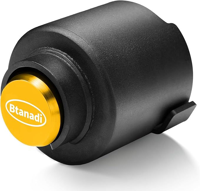 Trailer Lock Fits 2 5/16 Inch Coupler, Upgraded Heavy-Duty Steel Hitch Lock, Anti-Theft & Pry-Resistant for RV, Boat, Cargo Trailer (Yellow)