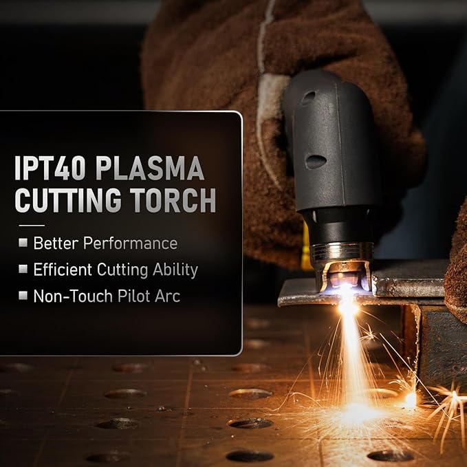 YESWELDER Plasma Cutter 60Amp Non-High Frequency Non-Touch Pilot Arc, Digital Display DC Inverter 110/220V Dual Voltage Blowback Plasma Cutting Machine CUT-60DS PRO