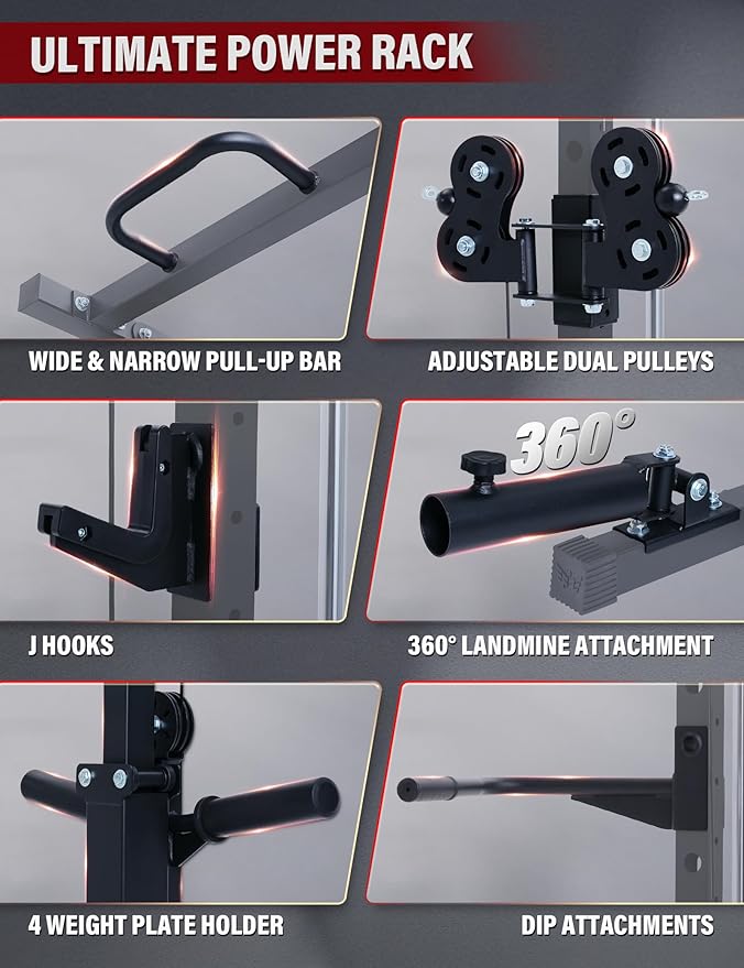 Major Fitness Drone3 Smith Machine – All-in-One Home Gym Squat Rack with Weight Bar, Cable Crossover Machine – Heavy-Duty Fitness Equipment for Strength Training and Full-Body Workouts