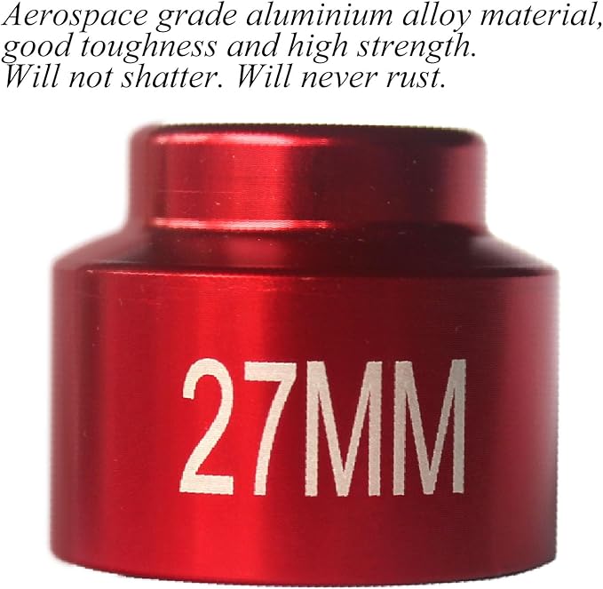 27mm oil filter socket wrench, 3/8" Drive 6-point, for Mercedes Ford f150 Renault Nissan Dodge Hyundai Kia Mini Fiat Bronco oil filter/fuel filter hosing cap Removal tool-27mm