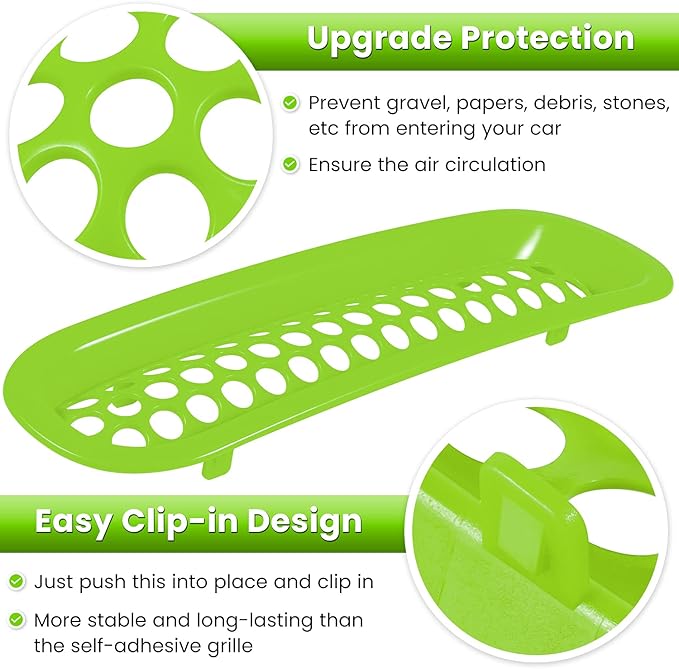 7PCS Front Grill Mesh Inserts for Jeep Wrangler JK JKU Unlimited 2007 2008 2009 2010 2011 2012 2013 2014 2015 2016 2017 2018 Grille Guard Cover Trim Clip-in Exterior Accessories (Matte Green)