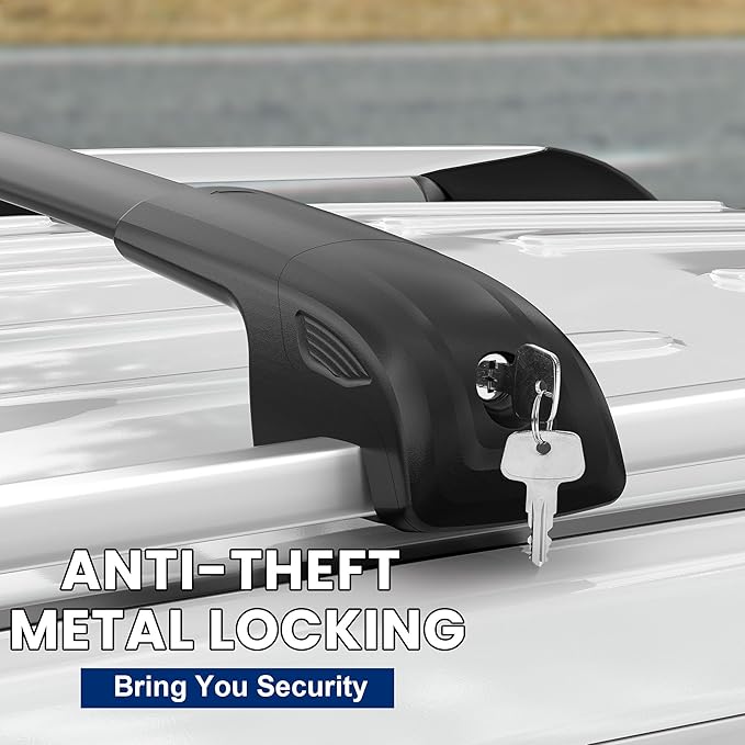 300Lbs Lockable Roof Rack Crossbars for 2019-2025 Rav4 Adventure/TRD Off-Road, Heavy Duty Aluminum Anti-Corrosion Cross Bar Fit Luggage Luggage Kayaks Bicycles Snowboard