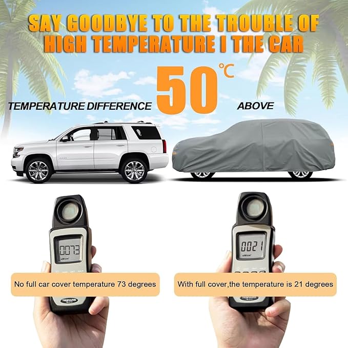 Kayme Heavy Duty SUV Car Cover Custom Fit Infiniti QX60 Waterproof All Weather for Automobiles, Full Exterior Covers Sun Rain UV Protection.（Deliver About 3-10 Days）