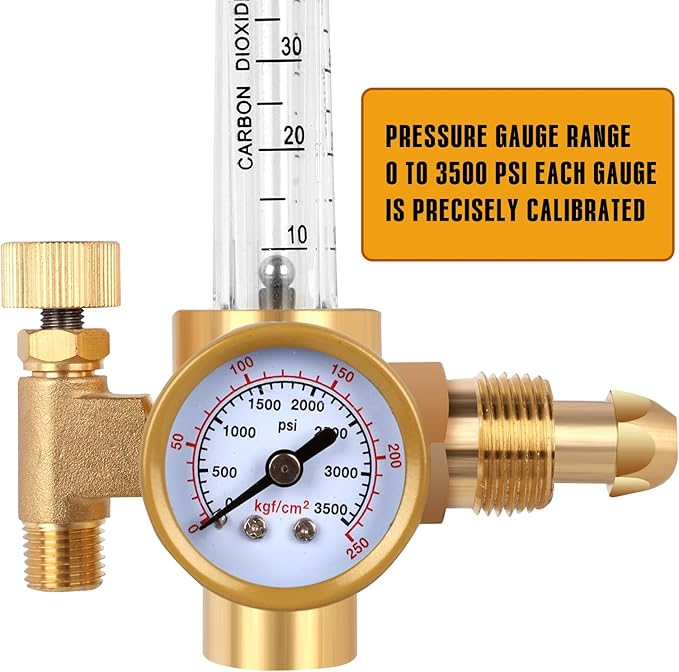 Argon/CO2 Mig Tig Flow Meter Gas Regulator Gauge Welding Weld