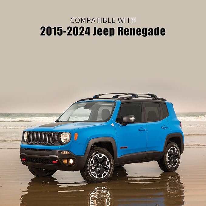 220Lbs Roof Rack Cross Bars for 2015-2024 Renegade with Anti-Theft Lock, Heavy Duty Aluminum Crossbar Fit Luggage Luggage Kayaks Bicycles Snowboard