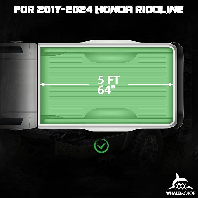 Truck Bed Tonneau Cover Compatible with Honda Ridgeline 2017-2025 5 ft Short Box, Soft Folding Style(Tri Fold)