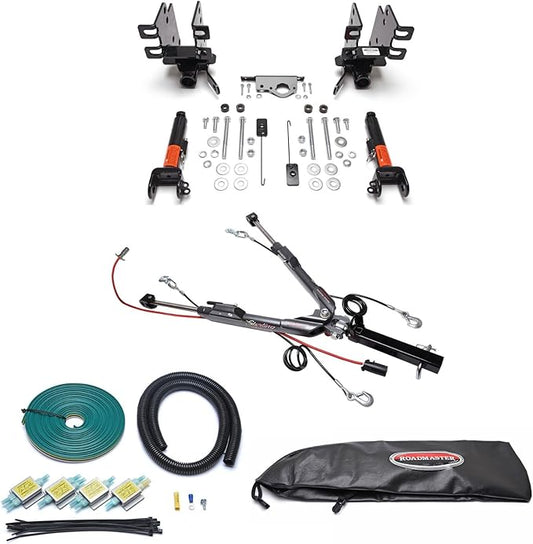 Roadmaster Sterling All-Terrain Tow Bar and Baseplate Combo with Universal Economy Wiring Kit fits 2018-2025 Wrangler JL | Includes TrendsAuto Decal