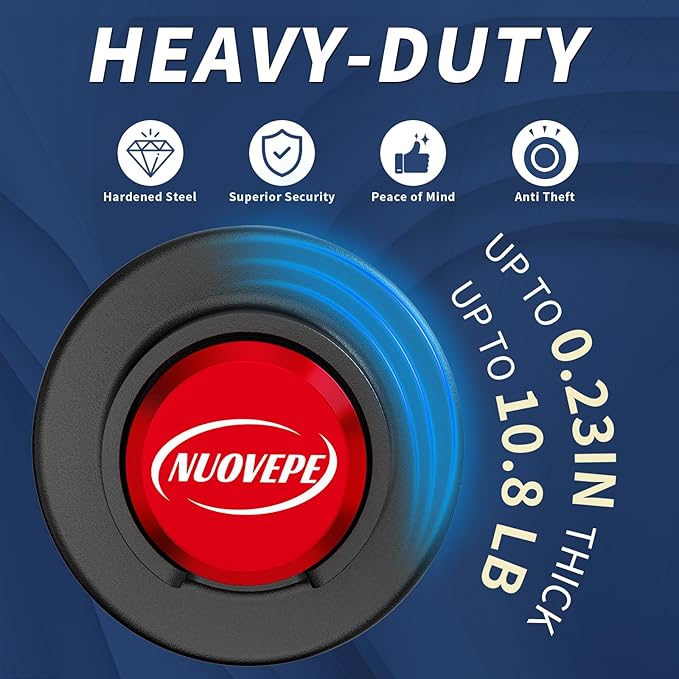 Trailer Lock Fits 2 5/16 Inch Couplers, Secures Safety Chains Anti-Theft Ball Hitch Lock, Pry-Resistant & Heavy-Duty Trailer Hitch Locks for RV | Cargo | Camper | Dump Trailer (Red)